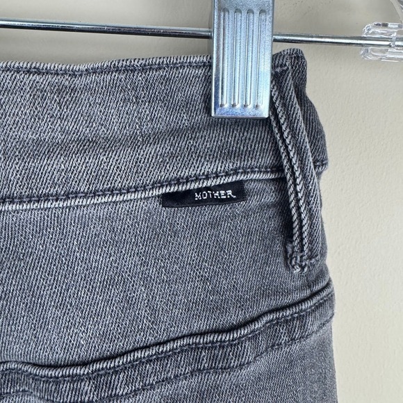 MOTHER The Swooner Supermoon Stripe Jeans Gray Wash Denim Size 26 - Picture 5 of 11